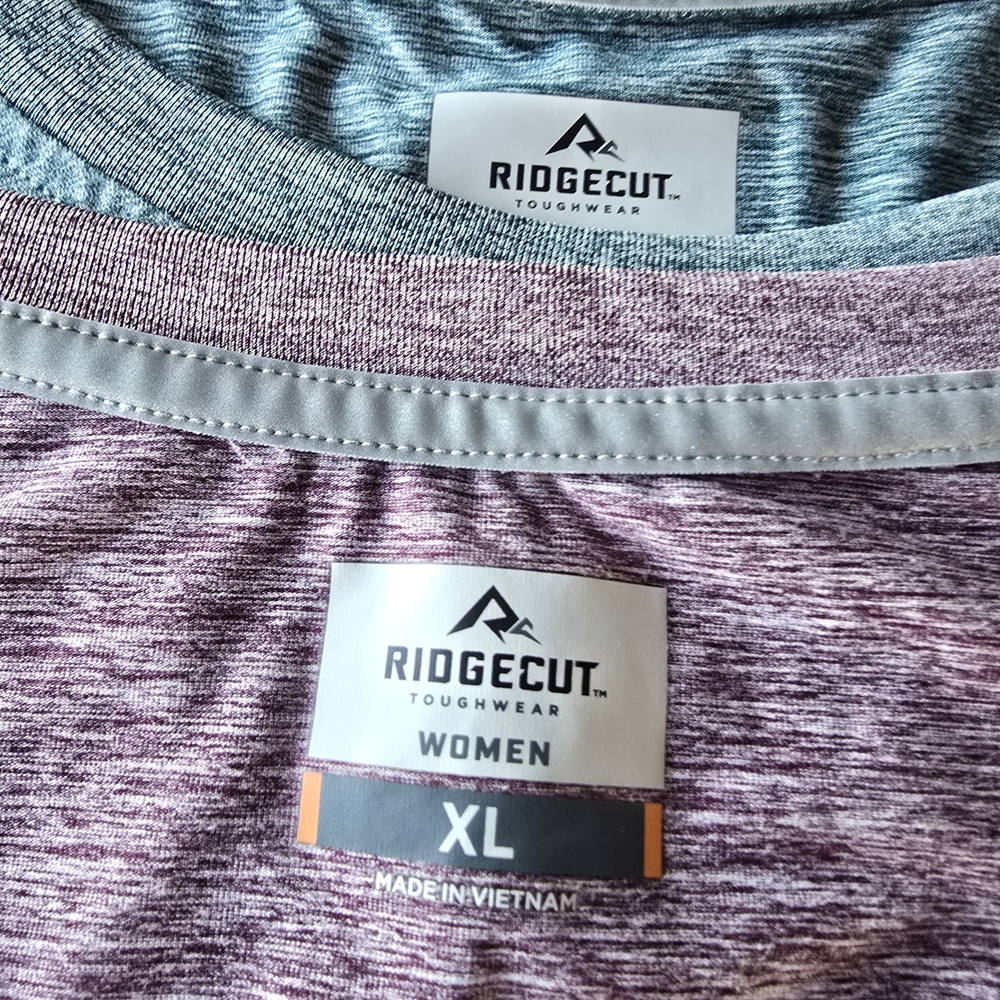 Ridgecut Set 2  Long Sleeve Tees - Mauve and Teal Size Xl Layering Winter Fall - Picture 3 of 5